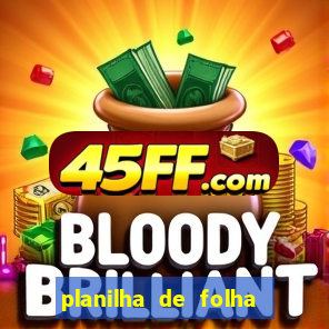 planilha de folha de pagamento
